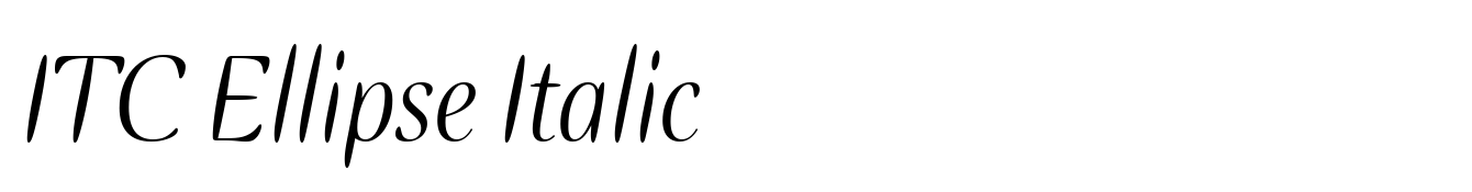 ITC Ellipse Italic